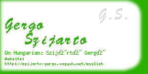 gergo szijarto business card